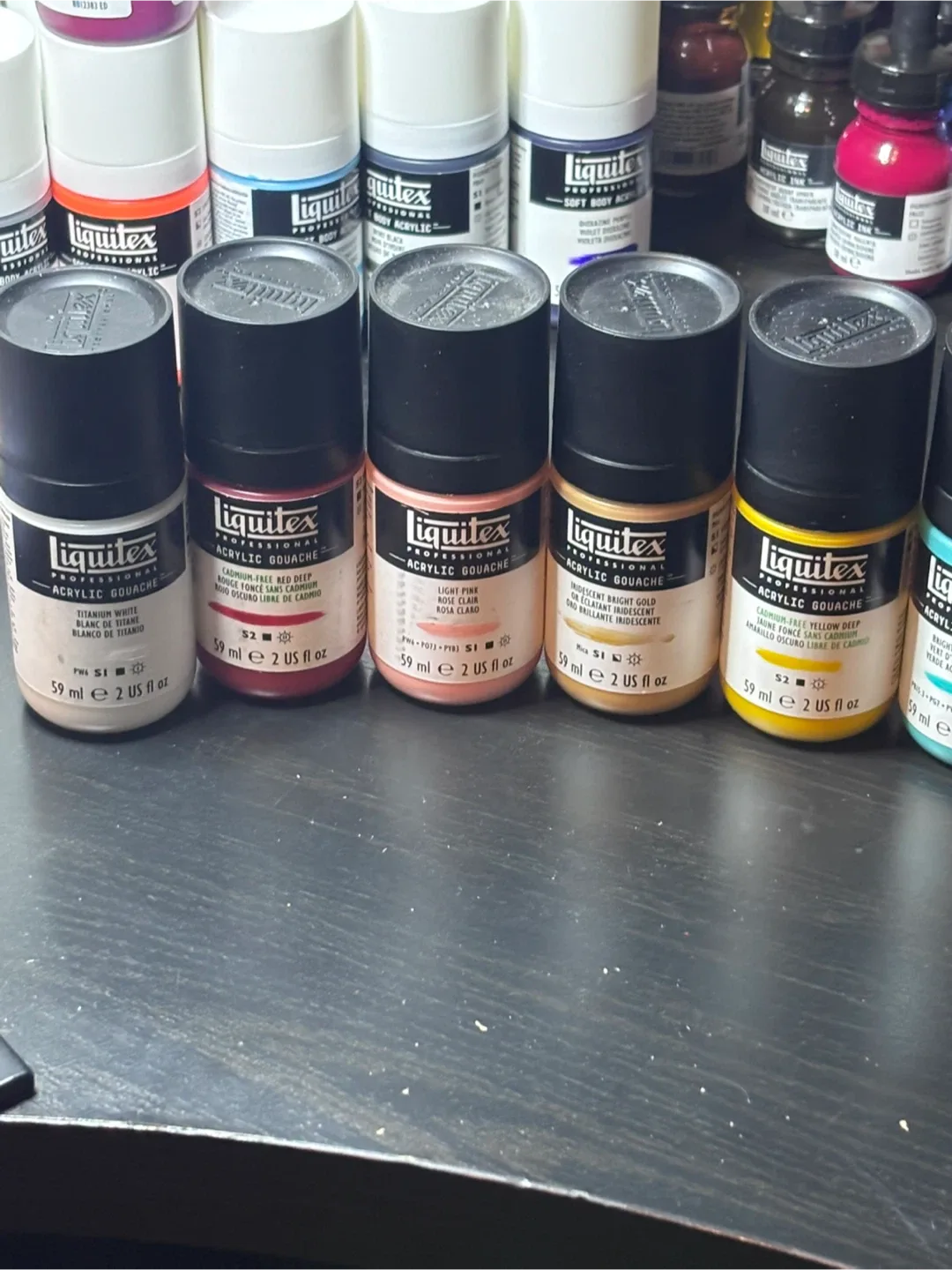 Liquitex Professional Acrylic Gouache Paint, 2oz lot of 12 image indicator(2)