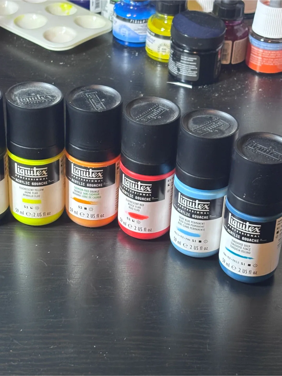 Liquitex Professional Acrylic Gouache Paint, 2oz lot of 12 image indicator(4)