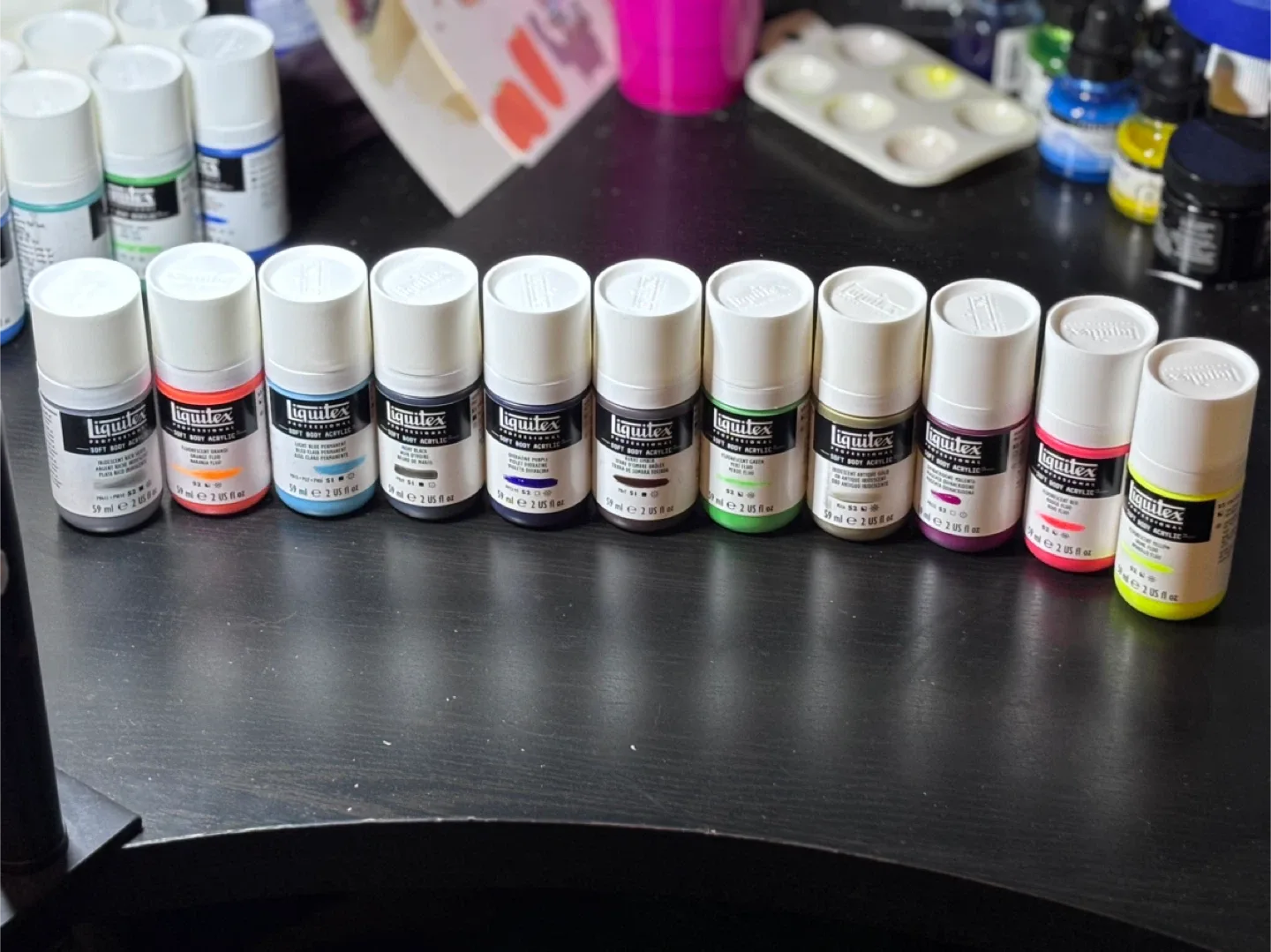 Liquitex® Professional Soft Body Acrylic Bottles 2oz. Lot of 21 image indicator(4)