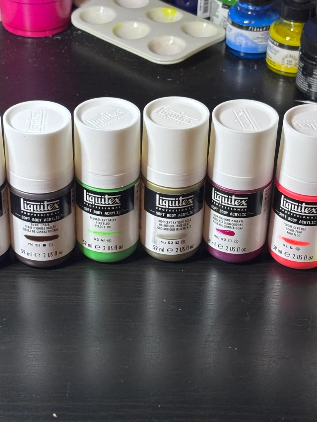 Liquitex® Professional Soft Body Acrylic Bottles 2oz. Lot of 21 image indicator(6)