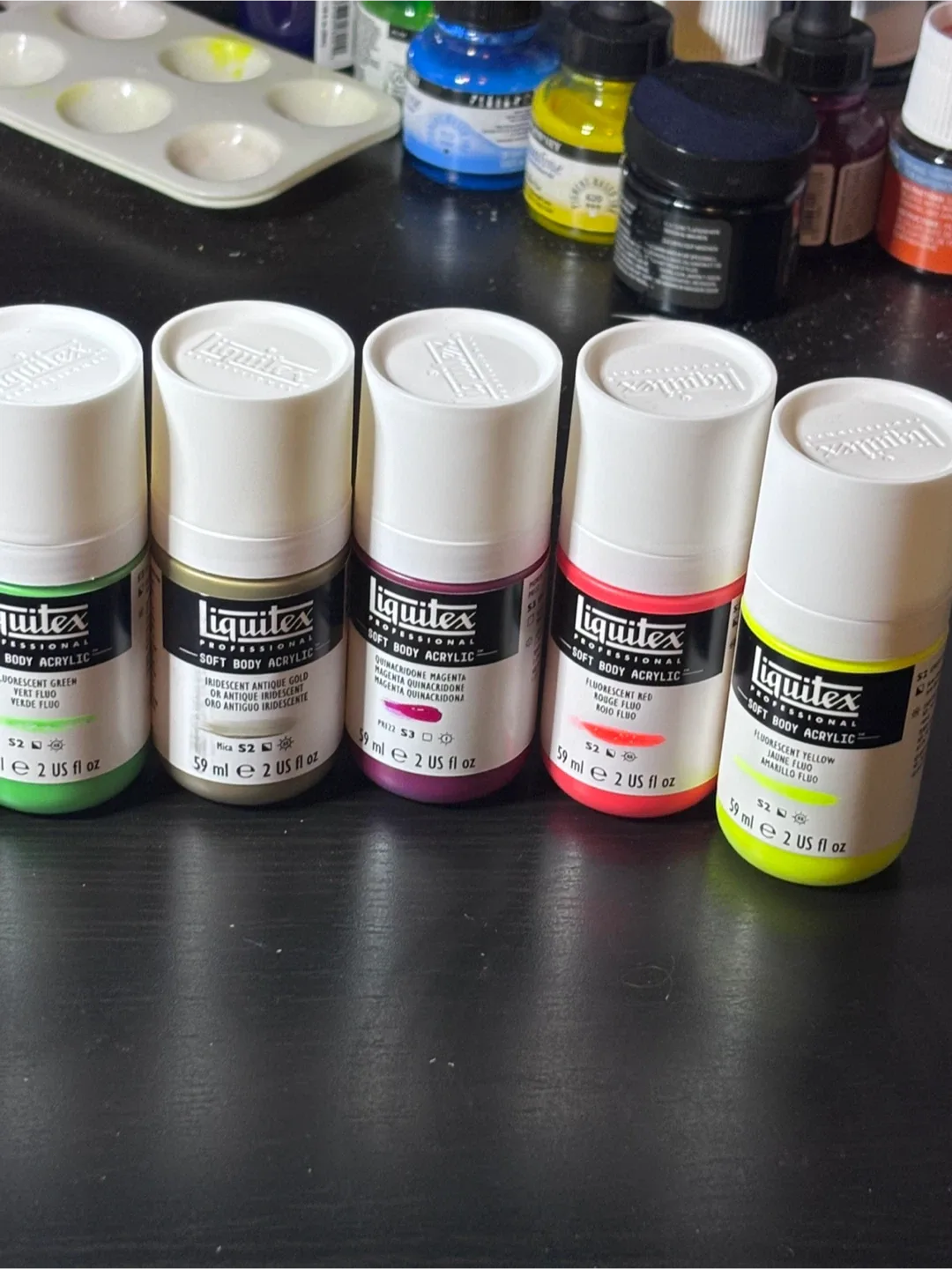 Liquitex® Professional Soft Body Acrylic Bottles 2oz. Lot of 21 image indicator(7)