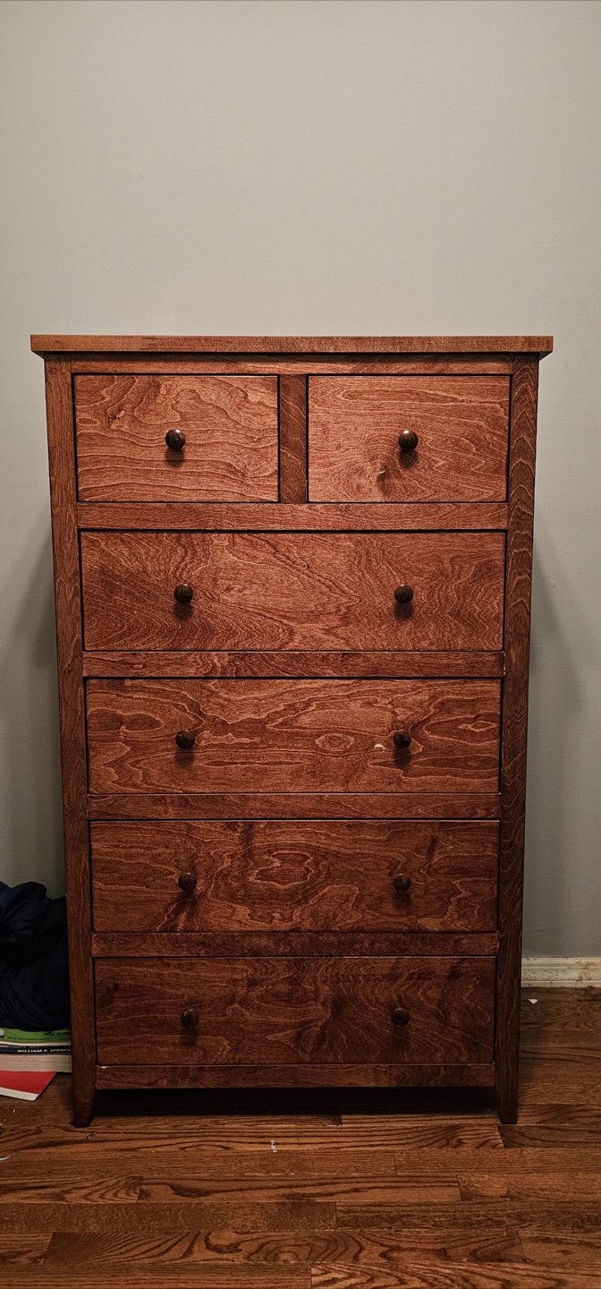 Wooden 6-Drawer Dresser