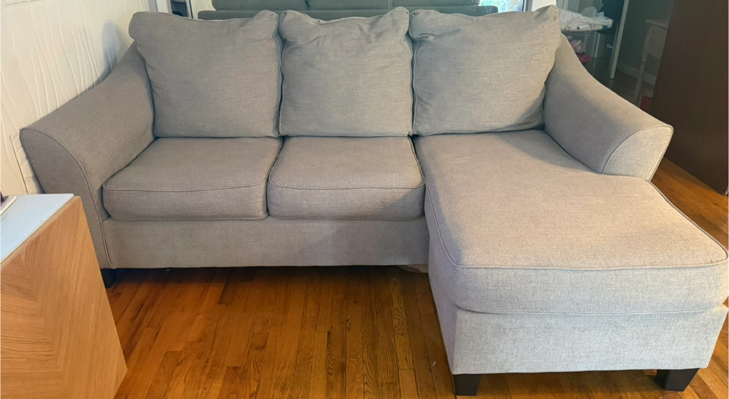 Comfortable Gray Sectional Sofa and Armchair Set