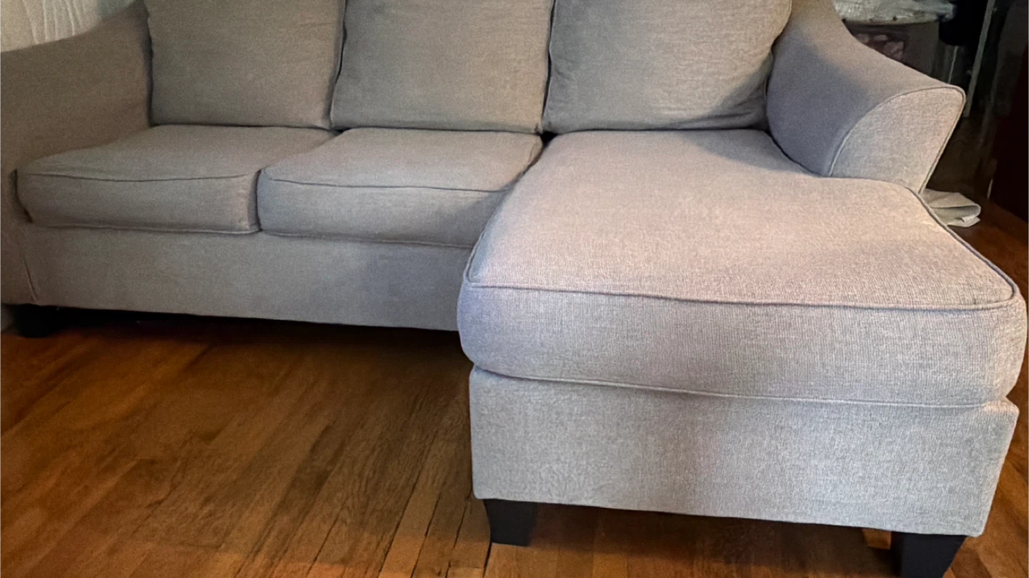 Comfortable Gray Sectional Sofa and Armchair Set - photo 2