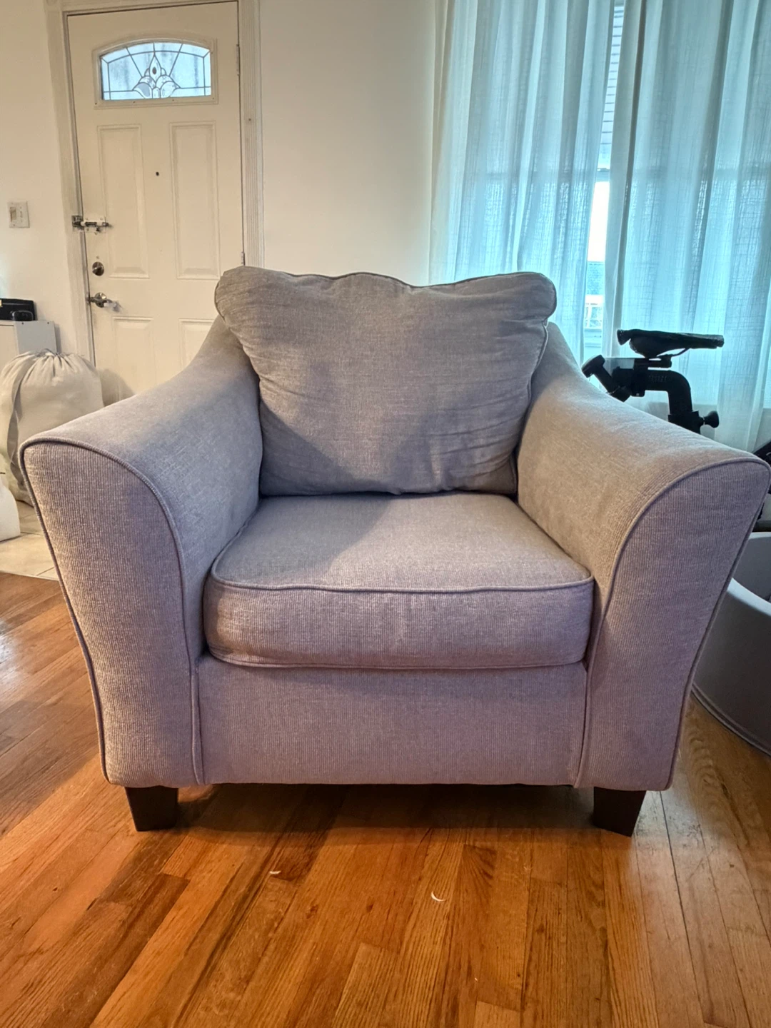 Comfortable Gray Sectional Sofa and Armchair Set - photo 4