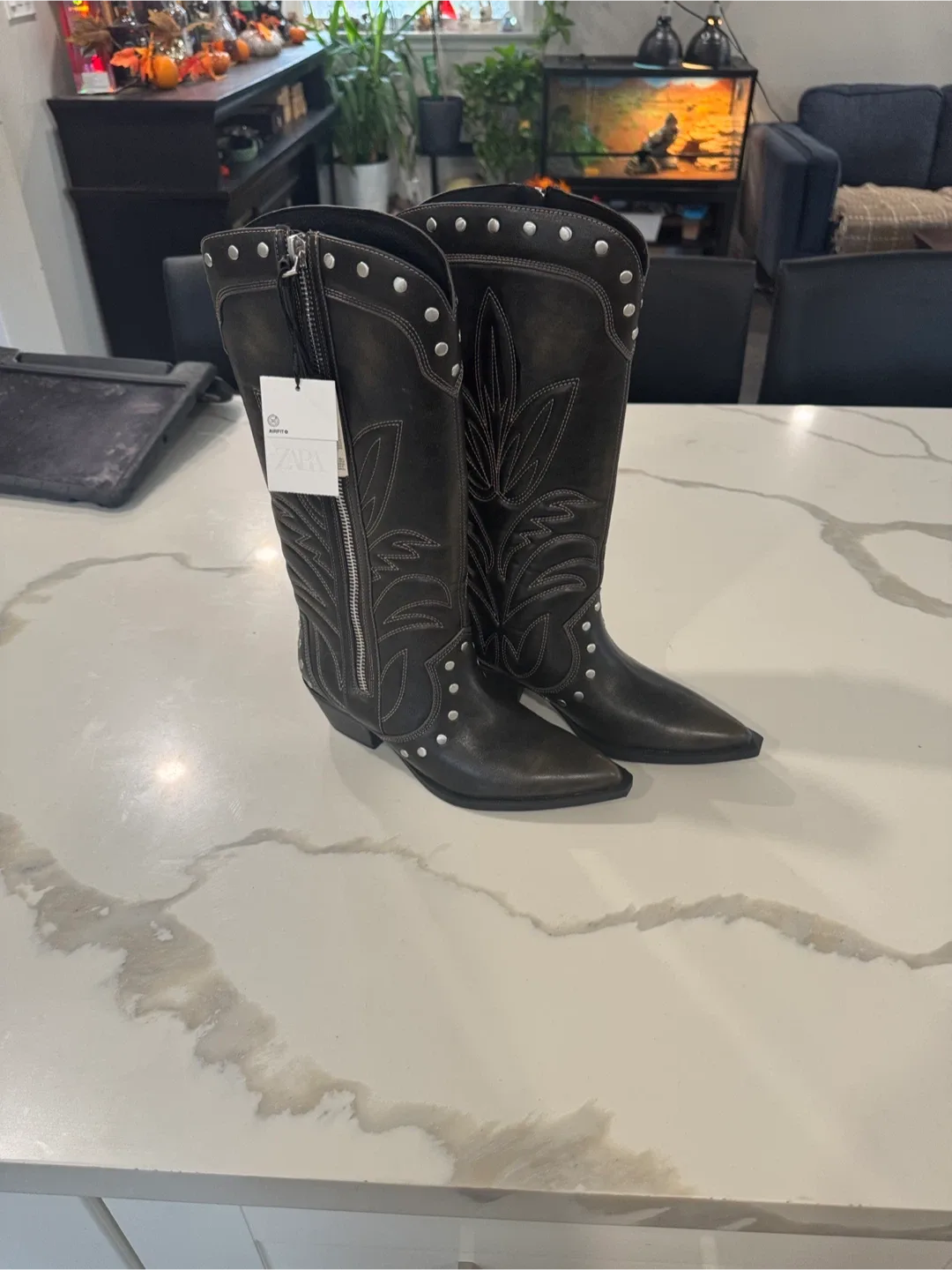 Zara Western Boots - Size 8