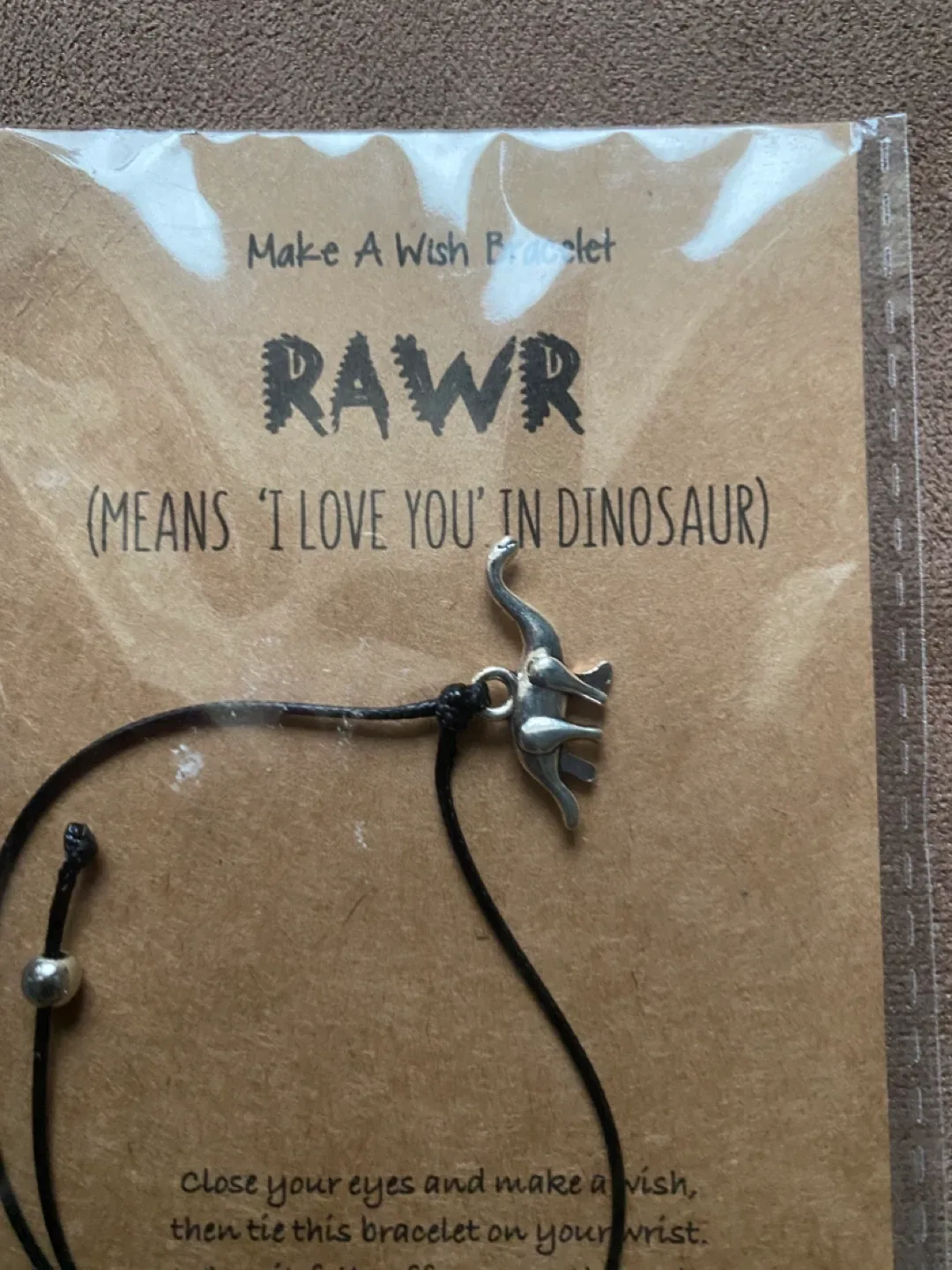 New Kids Make A Wish Bracelet - 'RAWR' Dinosaur image indicator(2)