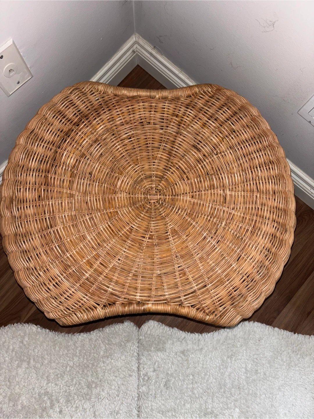 Wicker Ottoman/Side Table - photo 3