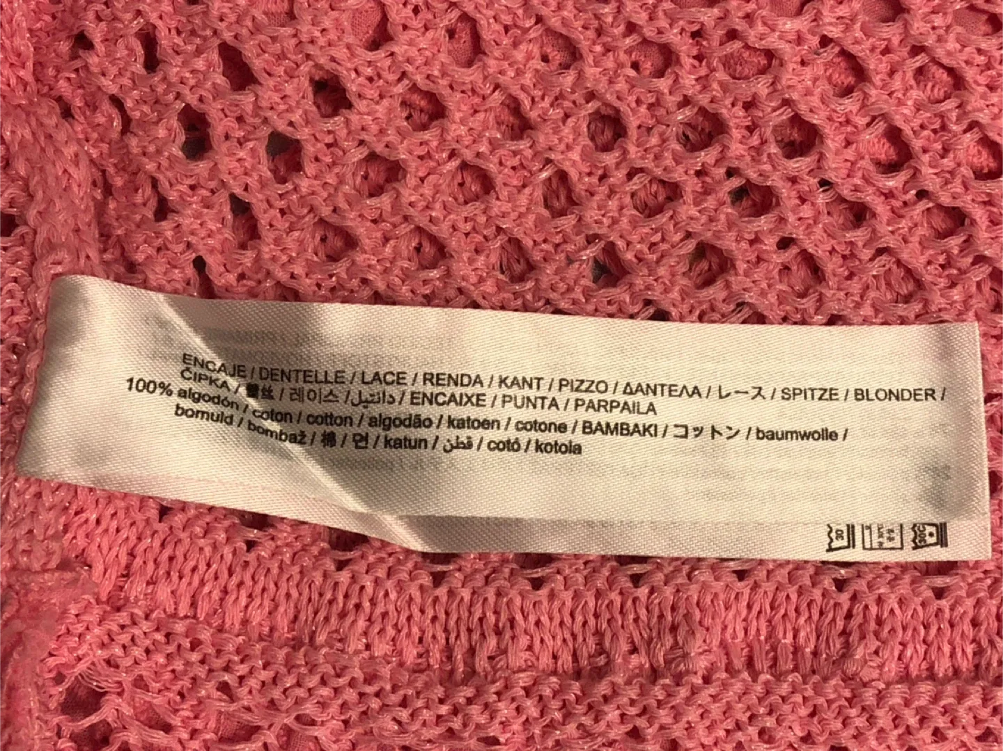 Zara Pink Knit Cardigan - Size S image indicator(4)
