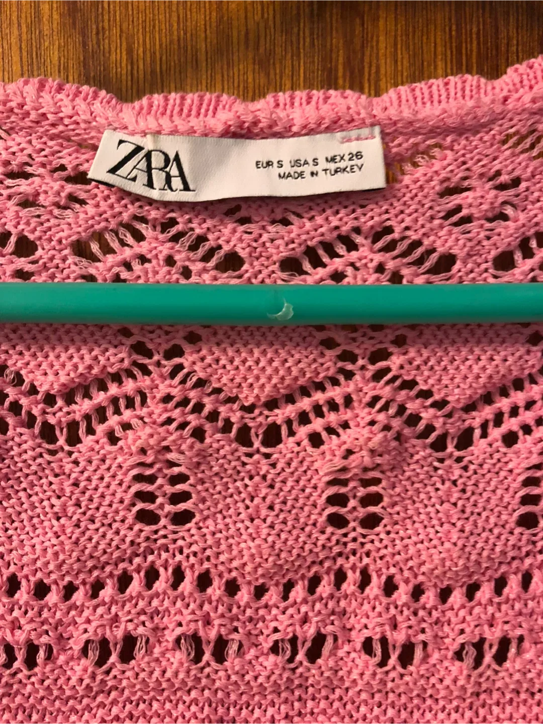 Zara Pink Knit Cardigan - Size S image indicator(3)