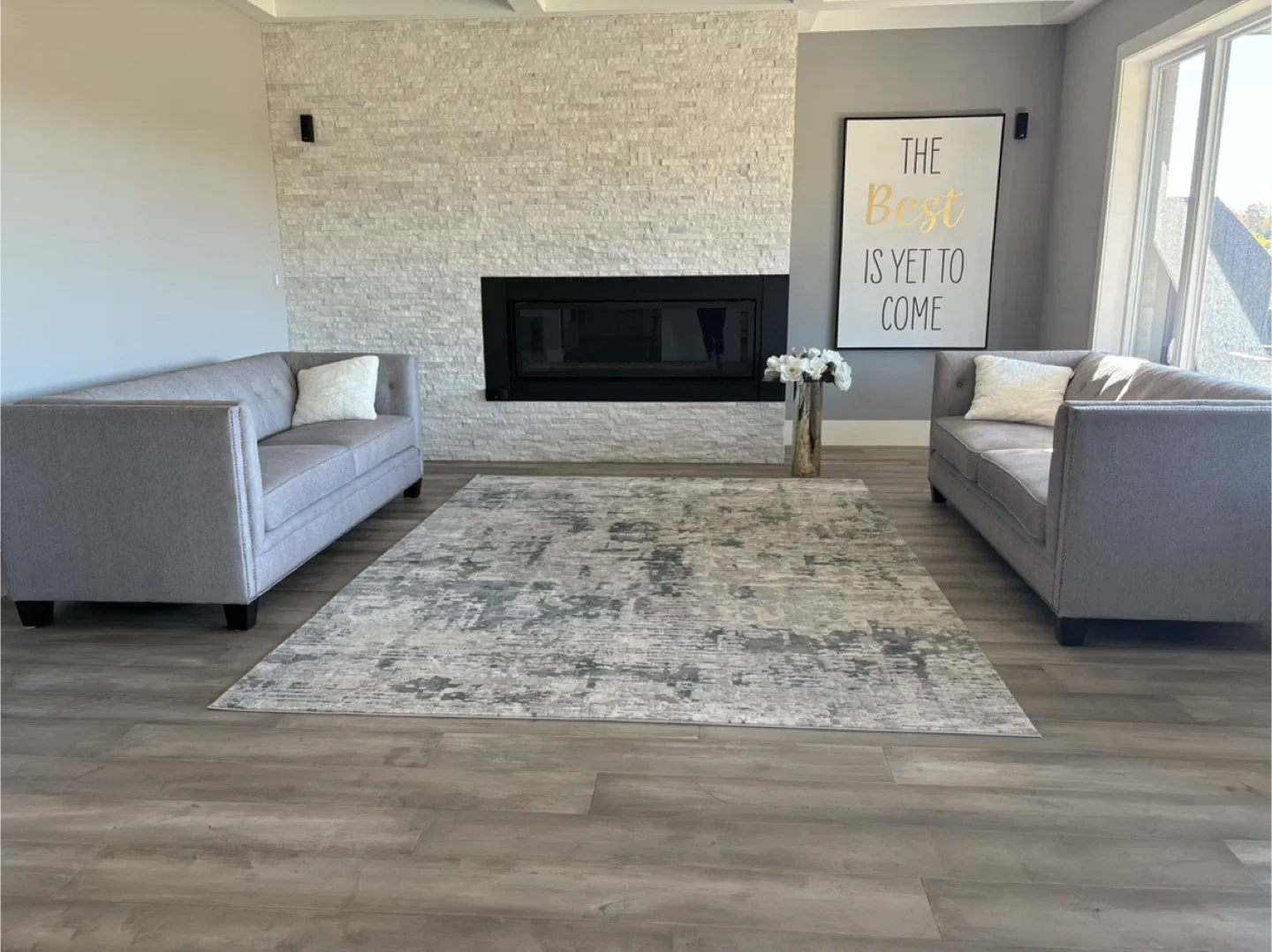 Two beautiful grey couches image indicator(6)