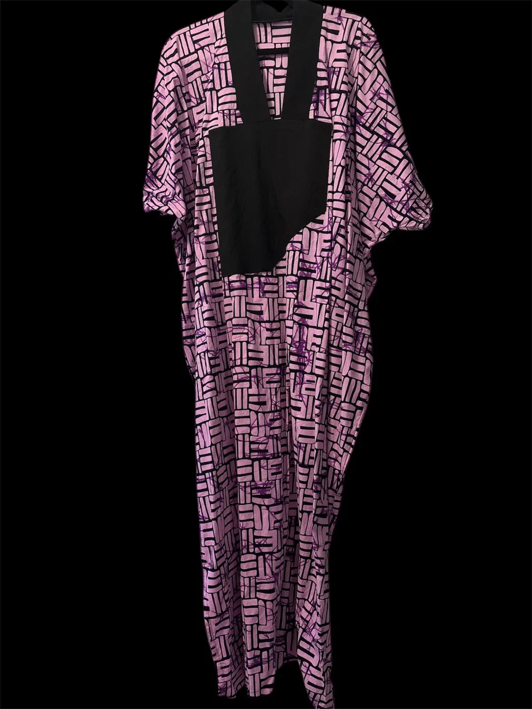 Patterned Purple Dress - Length 55 inches thumbnail