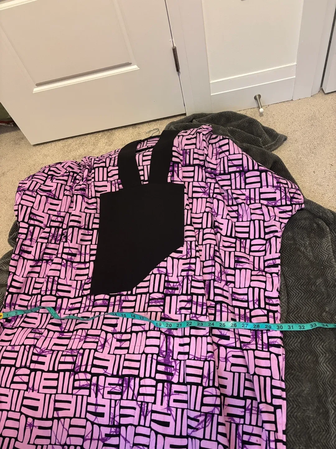 Patterned Purple Dress - Length 55 inches image indicator(3)