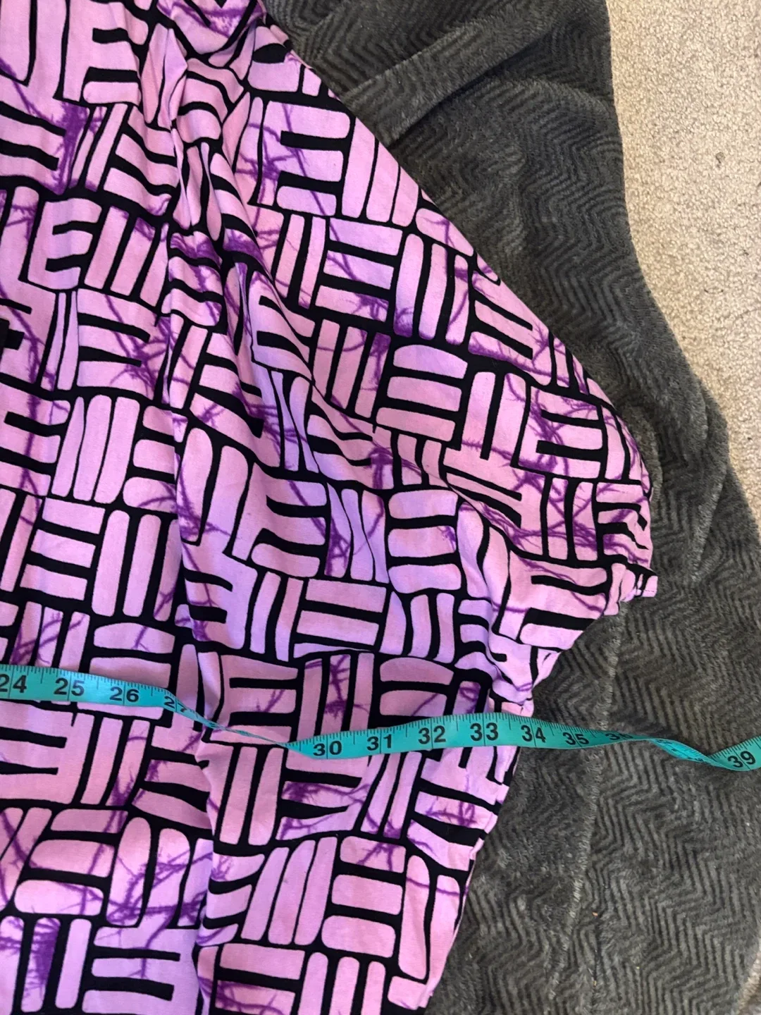 Patterned Purple Dress - Length 55 inches image indicator(4)