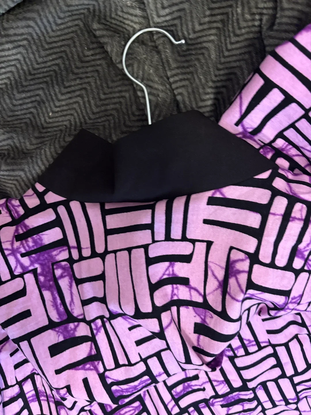 Patterned Purple Dress - Length 55 inches image indicator(7)