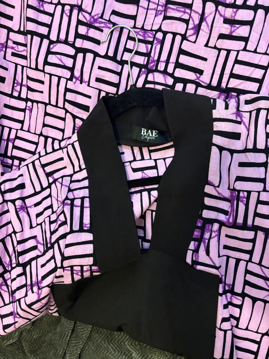 Patterned Purple Dress - Length 55 inches image indicator(8)