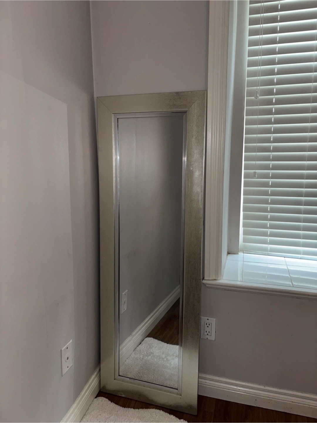 Full Length Silver Framed Mirror