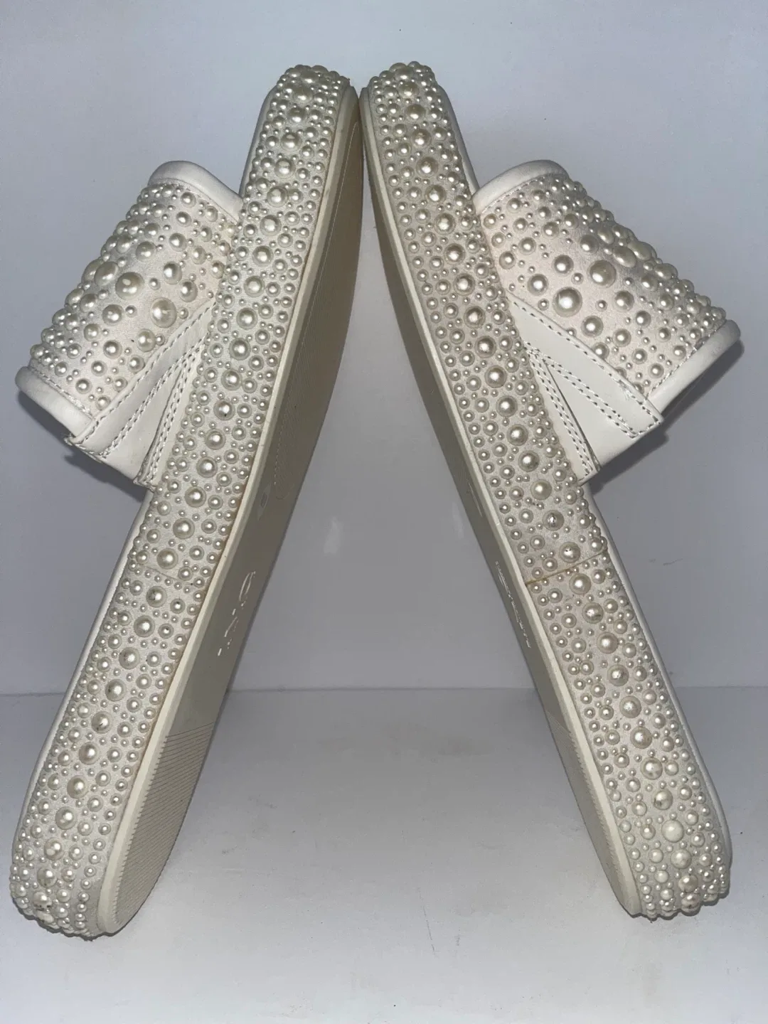 INC Pearl Embellished Slide Sandals image indicator(7)