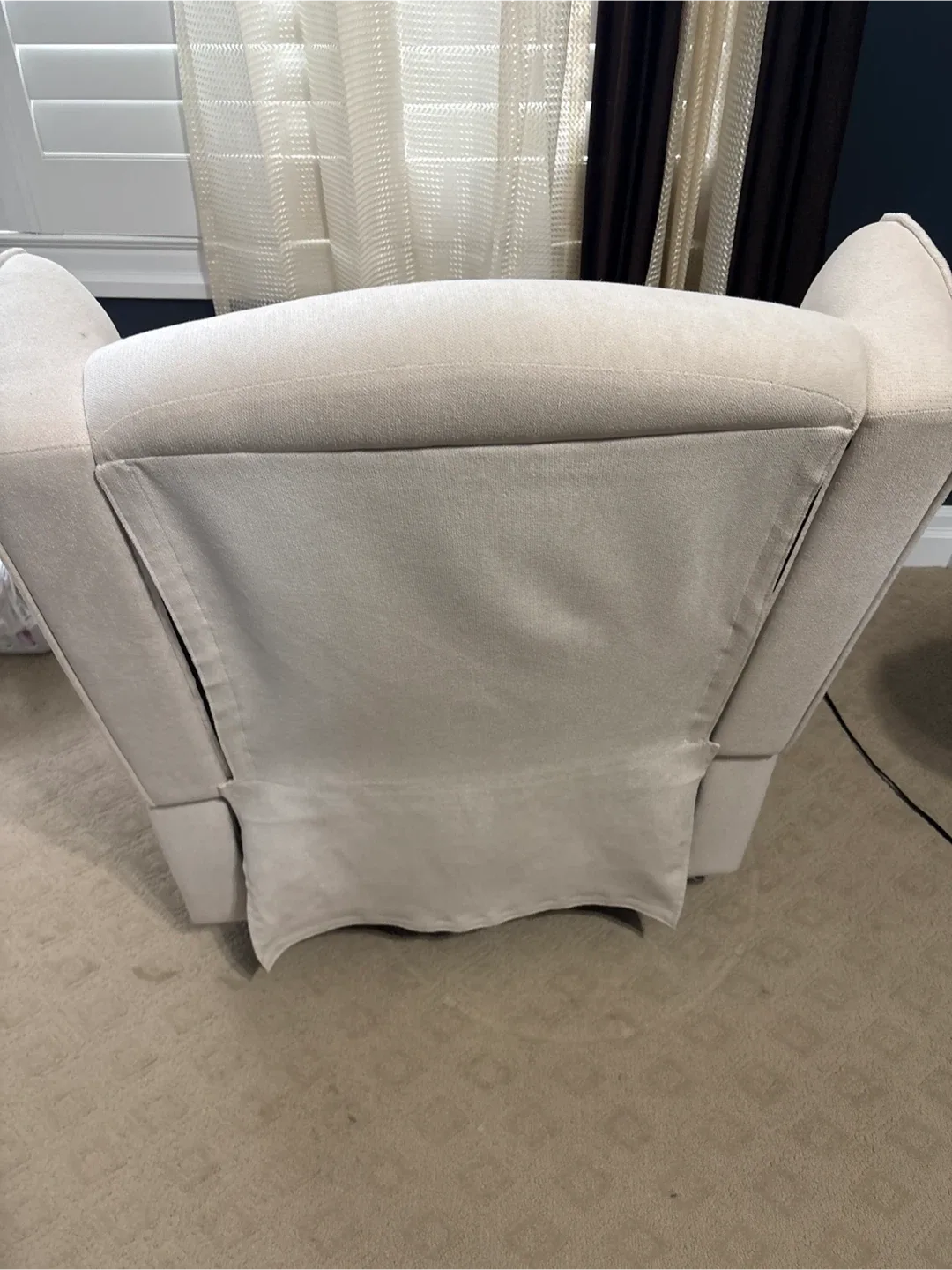 Beige Wingback Recliner Chair image indicator(3)