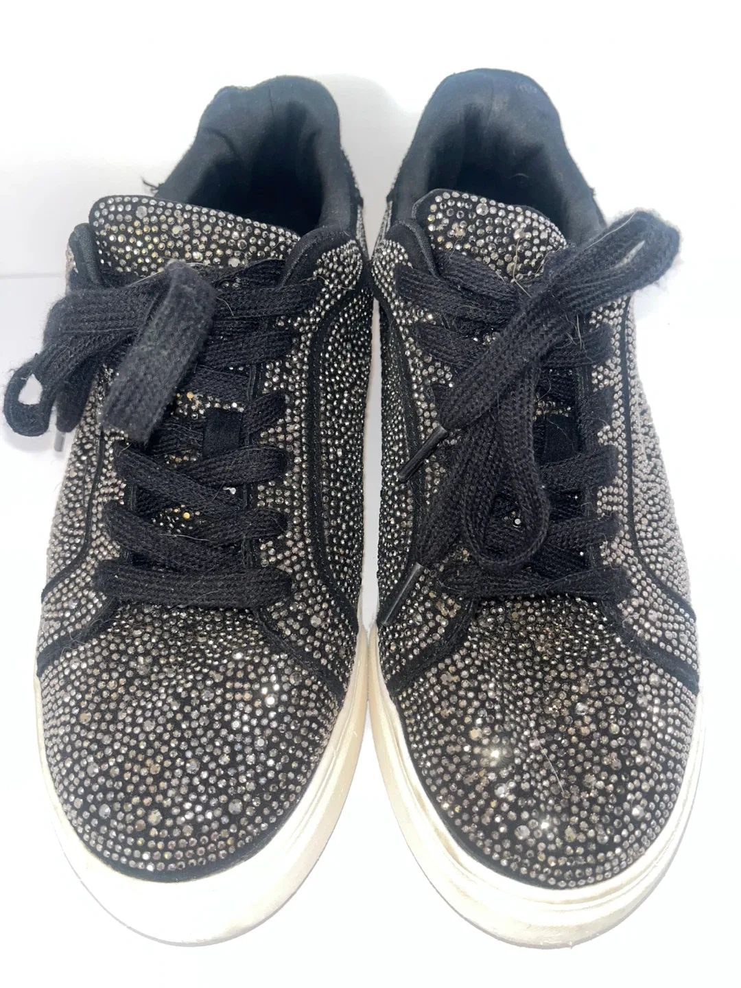 Rhinestone Embellished Black Sneakers thumbnail