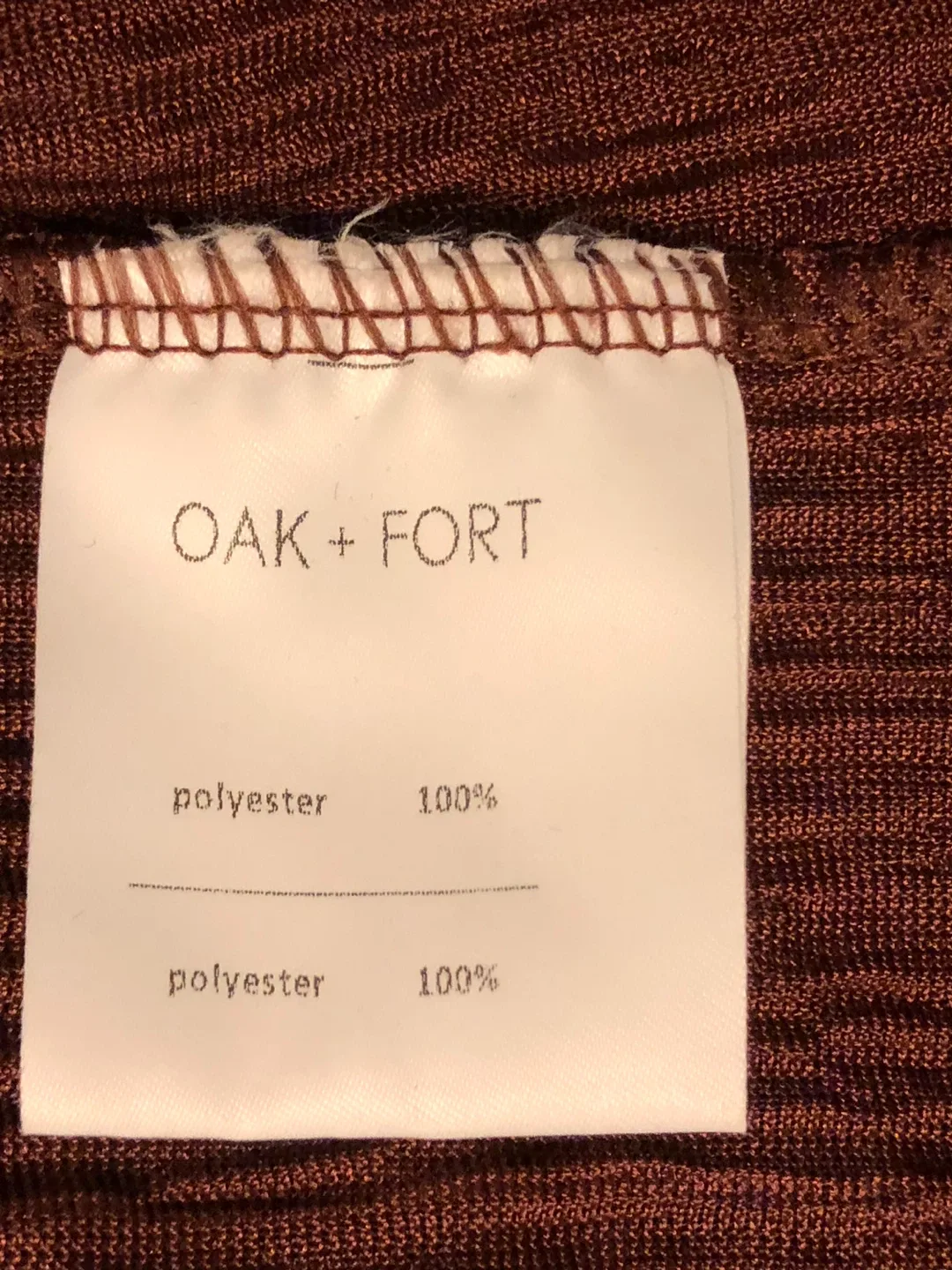 Oak + Fort Brown Crushed Velvet Long Sleeve Top size S image indicator(2)