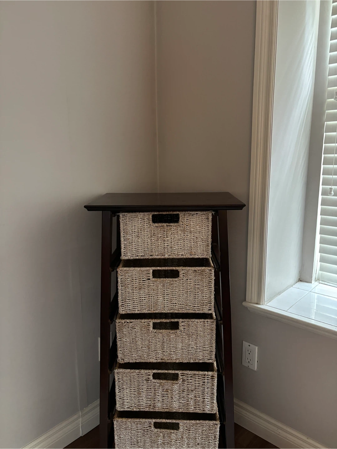 Wicker Basket Storage Tower
