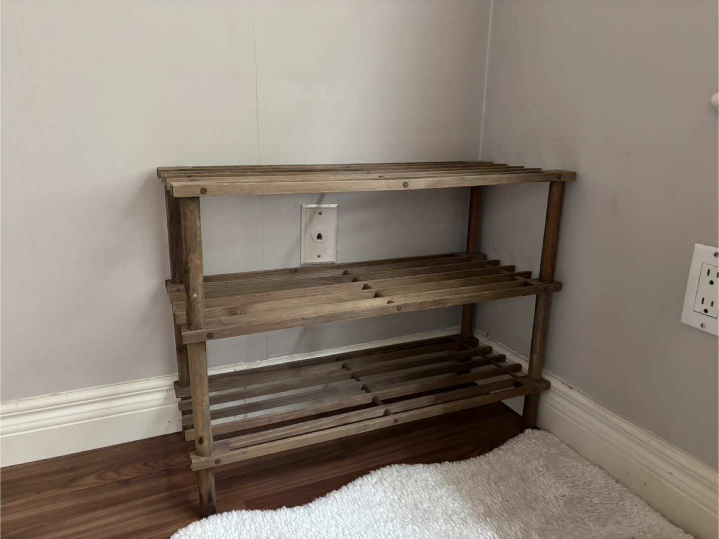 Wooden 3-Tier Shoe Rack