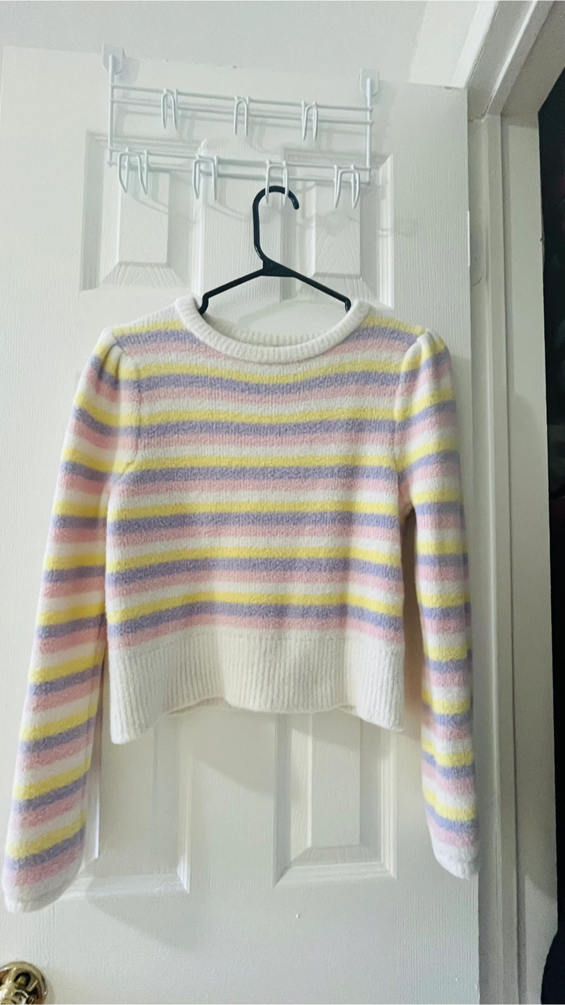 Striped Knit Sweater - Pastel Colours