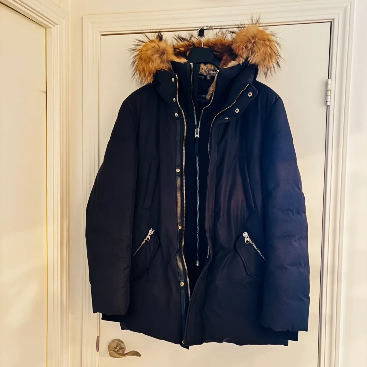 Mackage Edward Down Parka with Fur Hood, Size 40 thumbnail