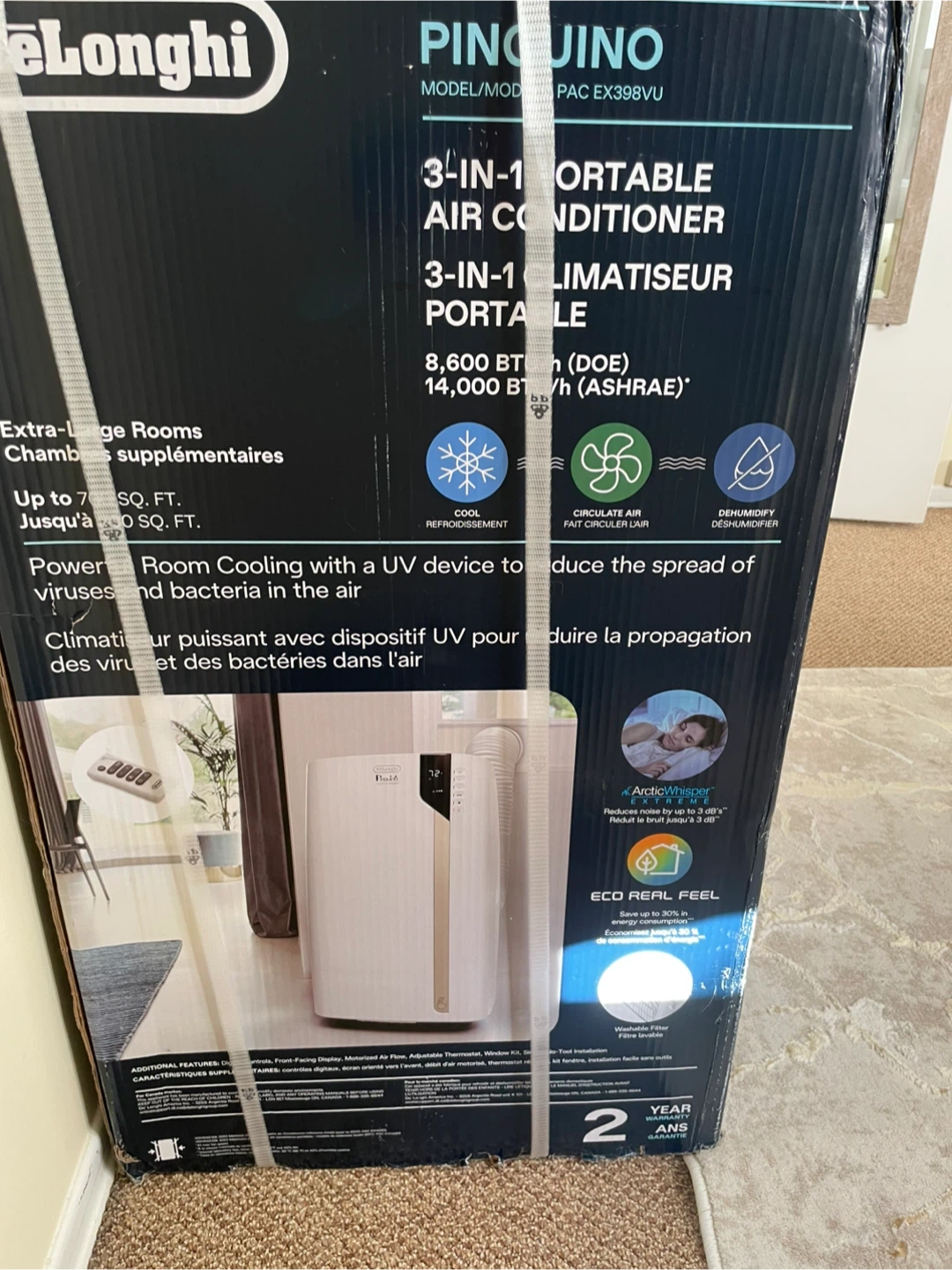 New DeLonghi Pinguino 3-in-1 Portable Air Conditioner - photo 3