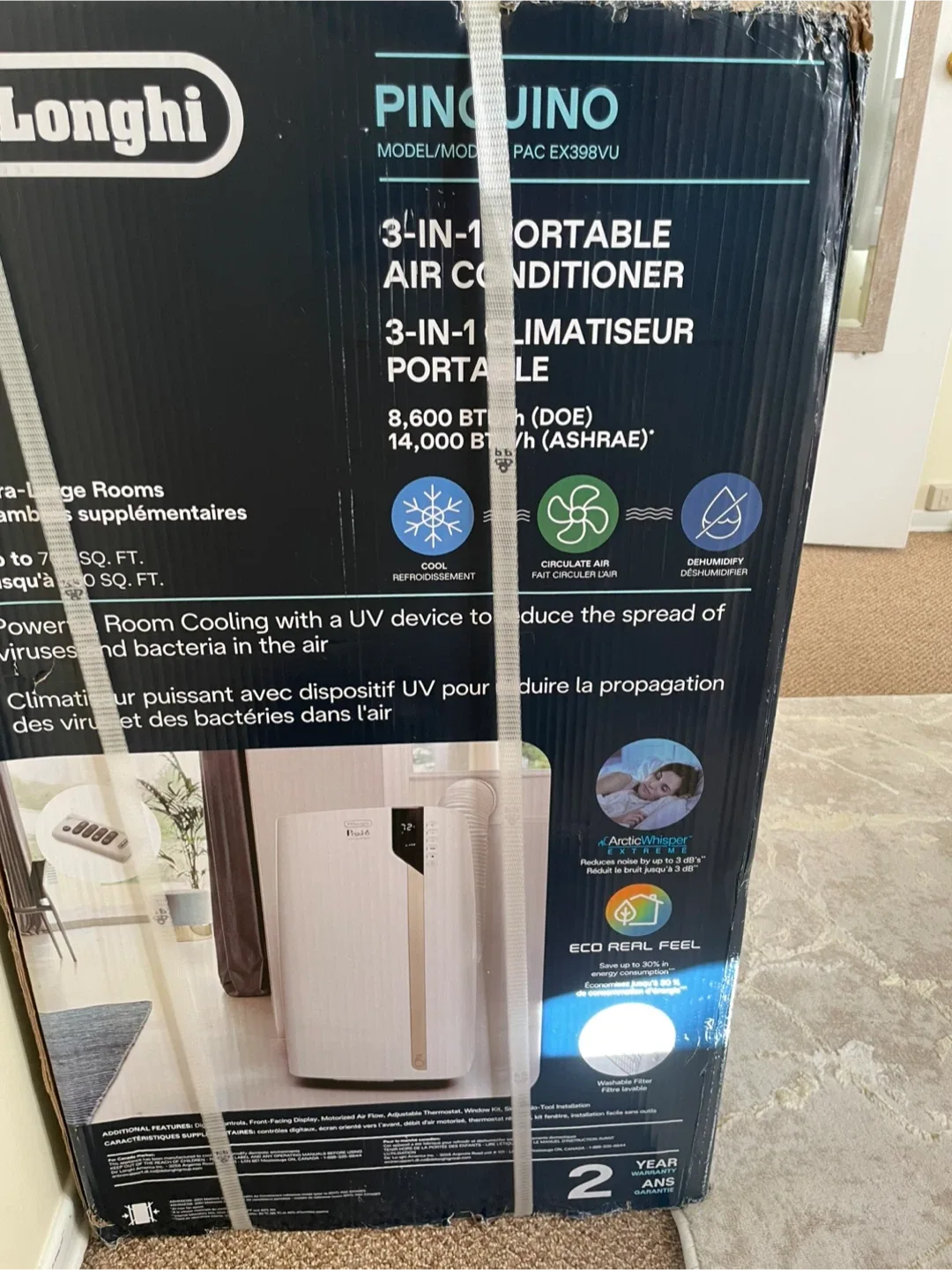New DeLonghi Pinguino 3-in-1 Portable Air Conditioner image indicator(4)