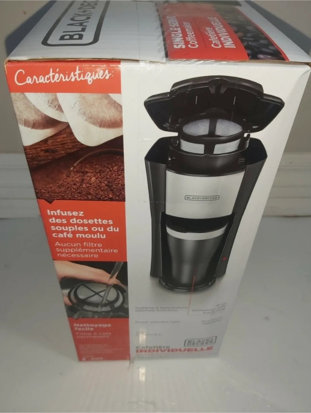Black+Decker Single Serve Coffeemaker w/ 16oz Mug image indicator(6)