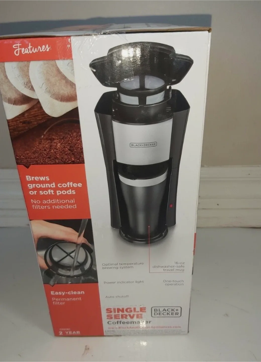 Black+Decker Single Serve Coffeemaker w/ 16oz Mug image indicator(5)