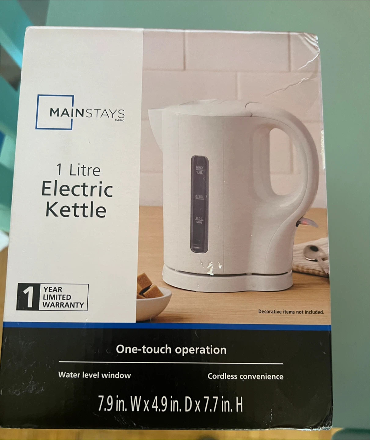 Mainstays 1 Litre Electric Kettle - NEW - photo 2