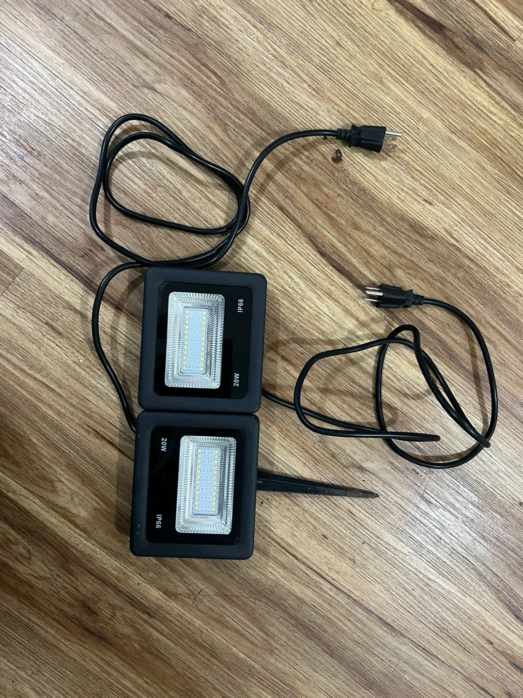 2x LED Flood Lights - 20W, IP66