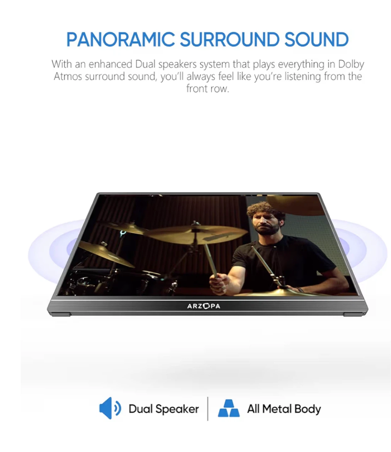 ARZOPA Portable Monitor - Like New! - photo 3