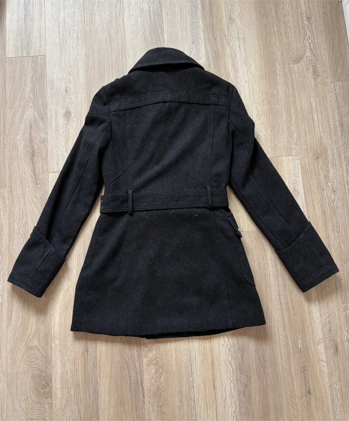 Vero Moda Black Wool Blend Belted Coat/Jacket - photo 3