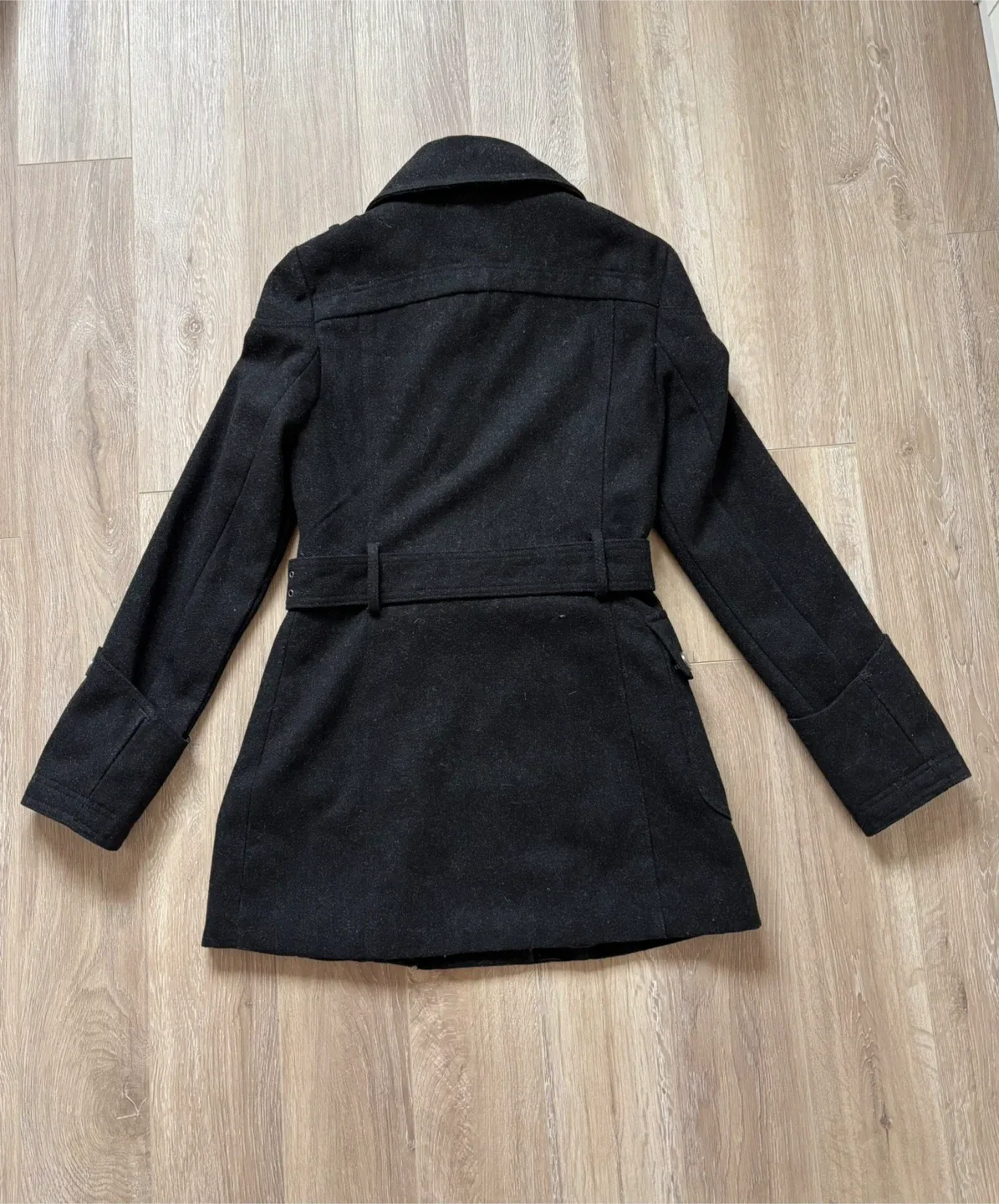 Vero Moda Black Wool Blend Belted Coat/Jacket image indicator(3)