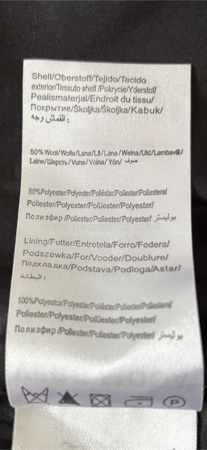 Vero Moda Black Wool Blend Belted Coat/Jacket image indicator(7)