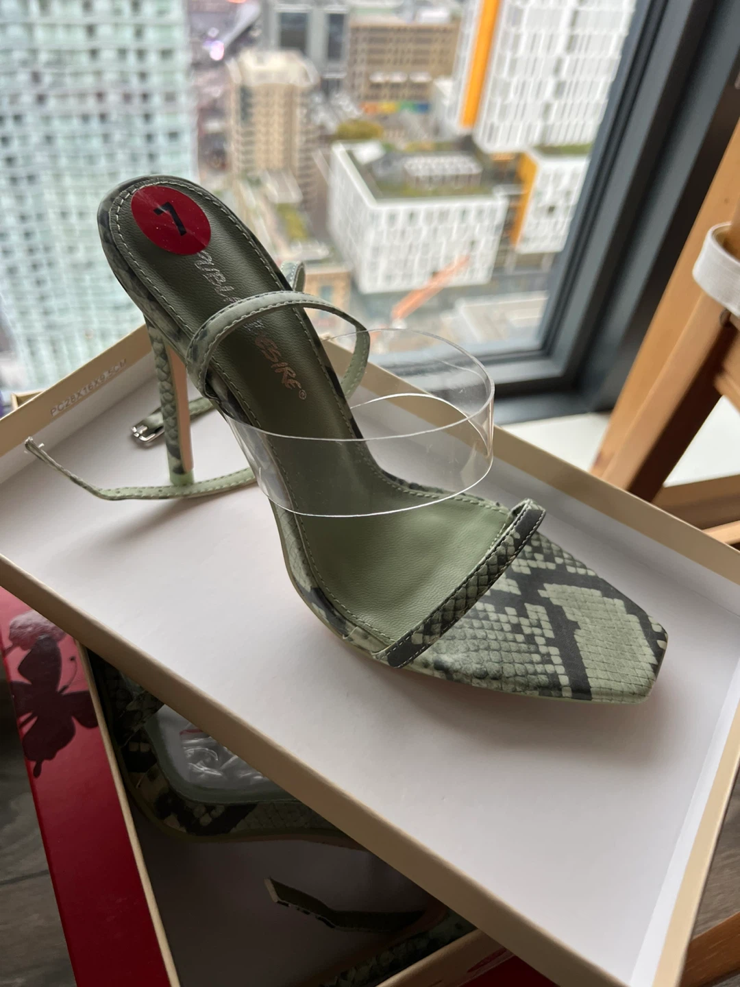 Public Desire Tilda Heels Size 37 - Green&Pink - photo 2