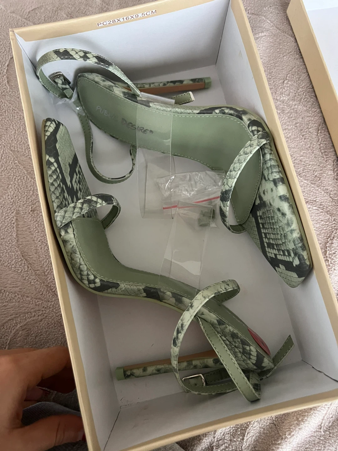 Public Desire Tilda Heels Size 37 - Green&Pink