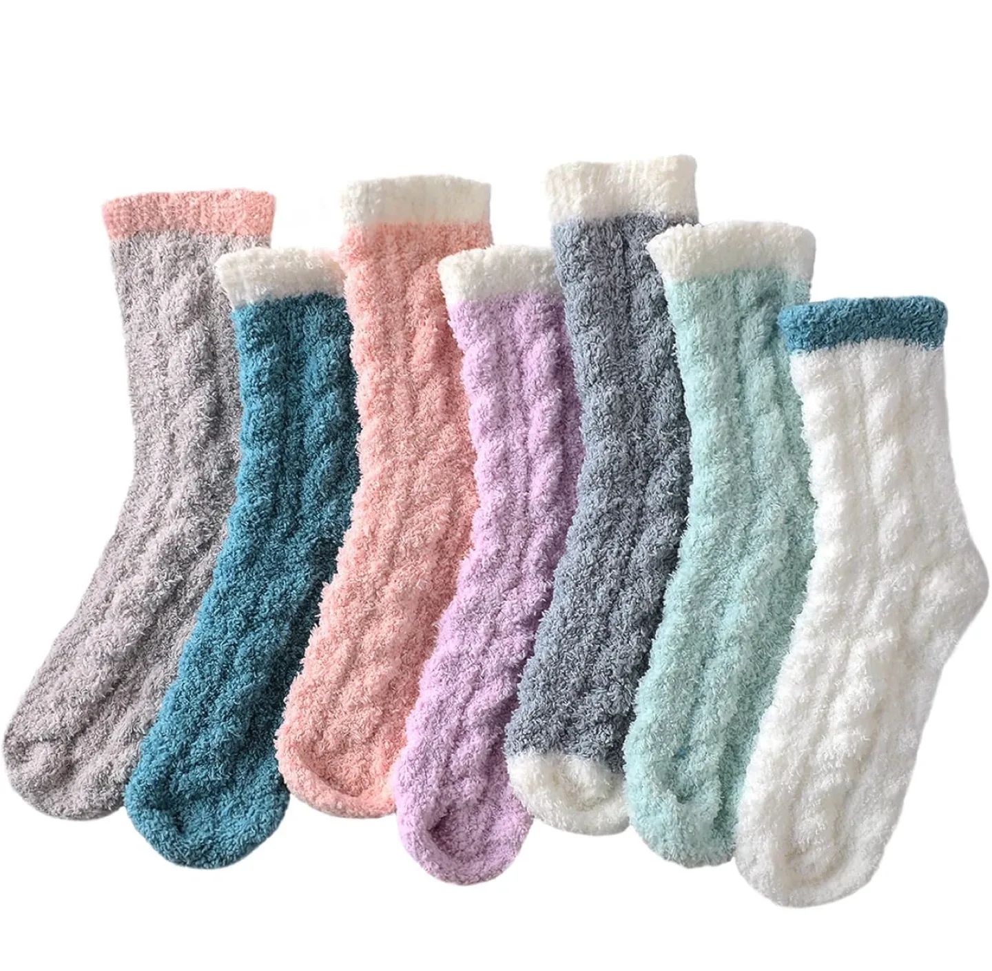 Fuzzy Socks 7 Pack, US Size 6-10 thumbnail