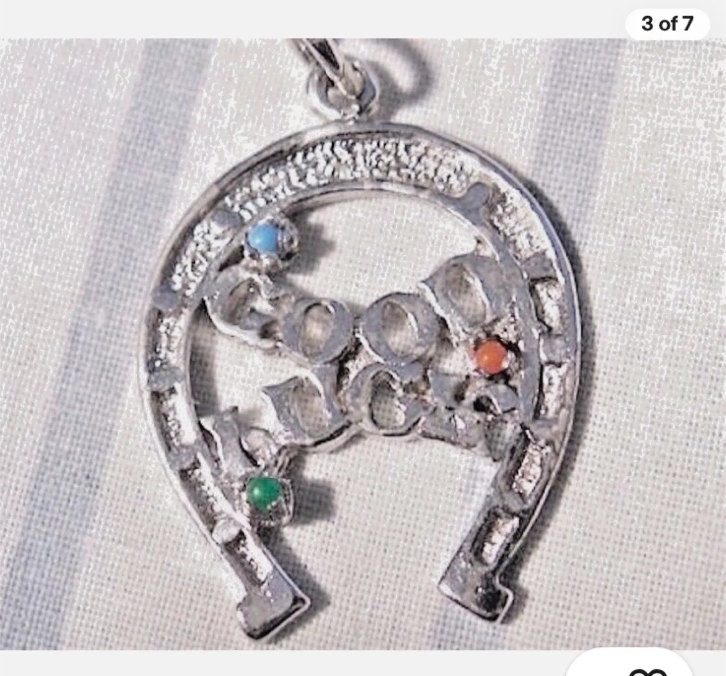 Sterling Silver Good Luck Horseshoe Pendant image indicator(4)