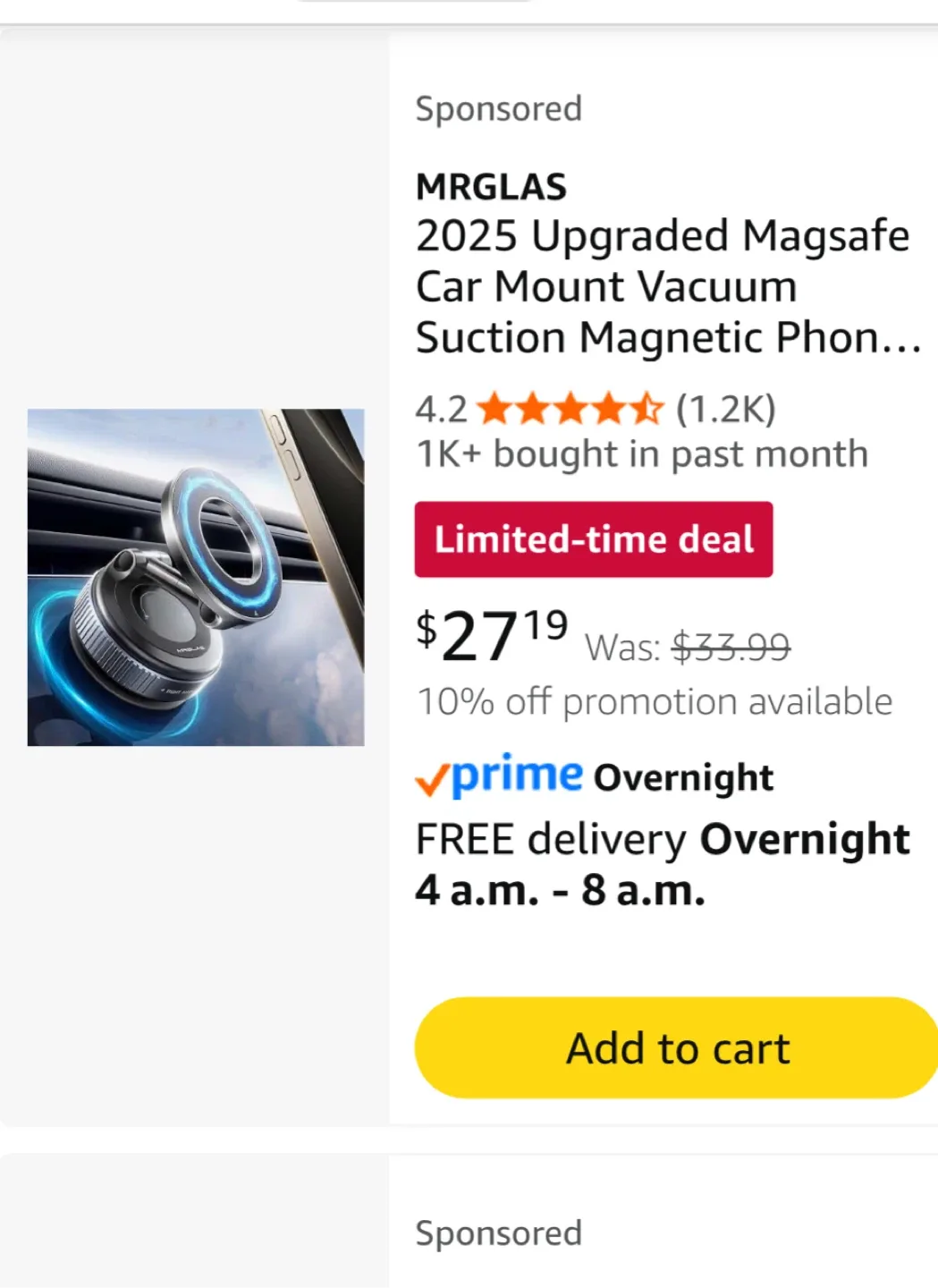 MRGLAS 2025 Upgraded MagSafe Car Mount thumbnail