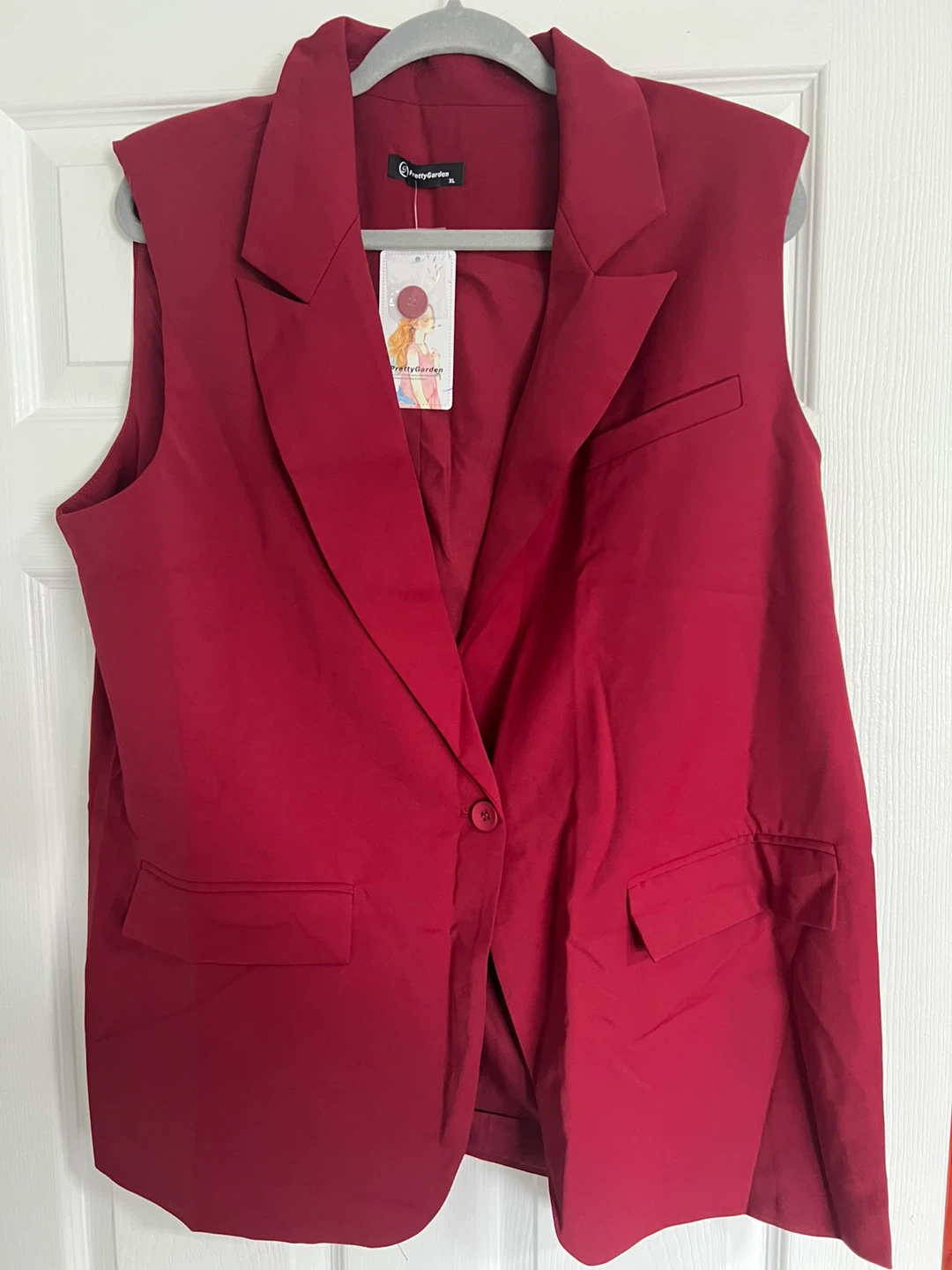PrettyGarden Red 2-Piece Outfit, Size XL