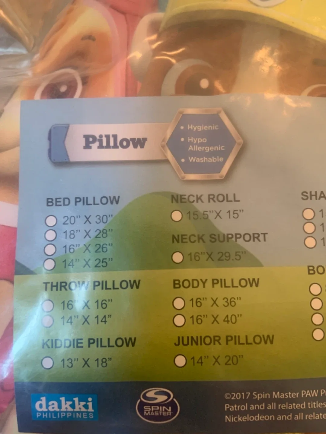 NEW KIDS HYPO-ALLERGENIC  PILLOWS• ‘ PAW PATROL•SUPERMAN ‘ image indicator(4)