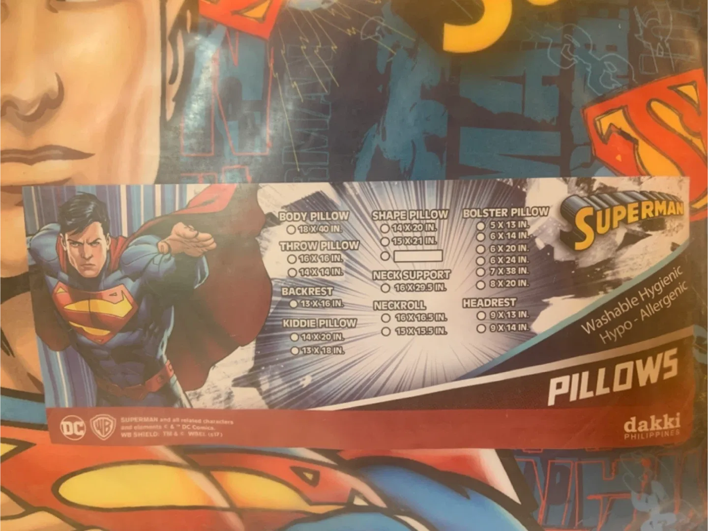 NEW KIDS HYPO-ALLERGENIC  PILLOWS• ‘ PAW PATROL•SUPERMAN ‘ image indicator(8)