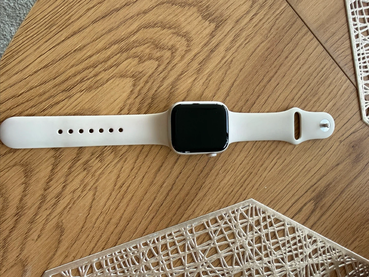 Apple Watch with White Band