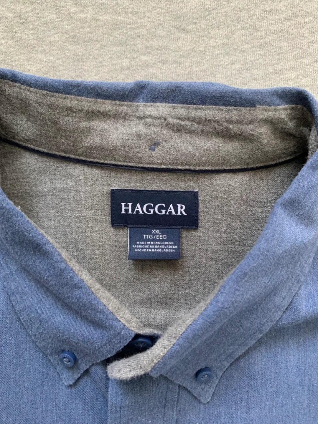 Haggar Men’s Blue Button-Down Shirt - Size XXL - photo 4