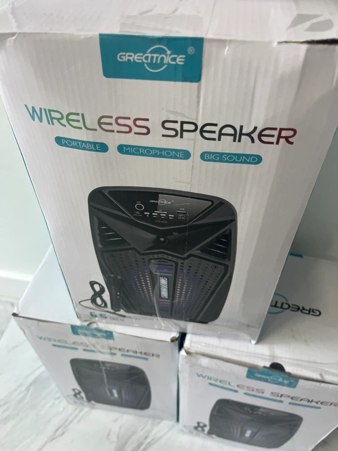 Greatnice Wireless Speaker - Portable with Microphone image indicator(2)